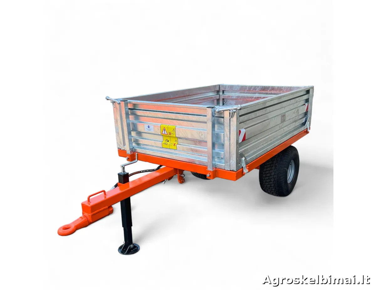 Puspriekabė "DKM AGRI T100" 1000kg - pagrindinė nuotrauka