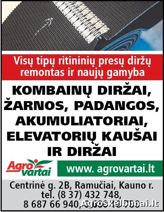 ruloninio (ritininio) preso diržai