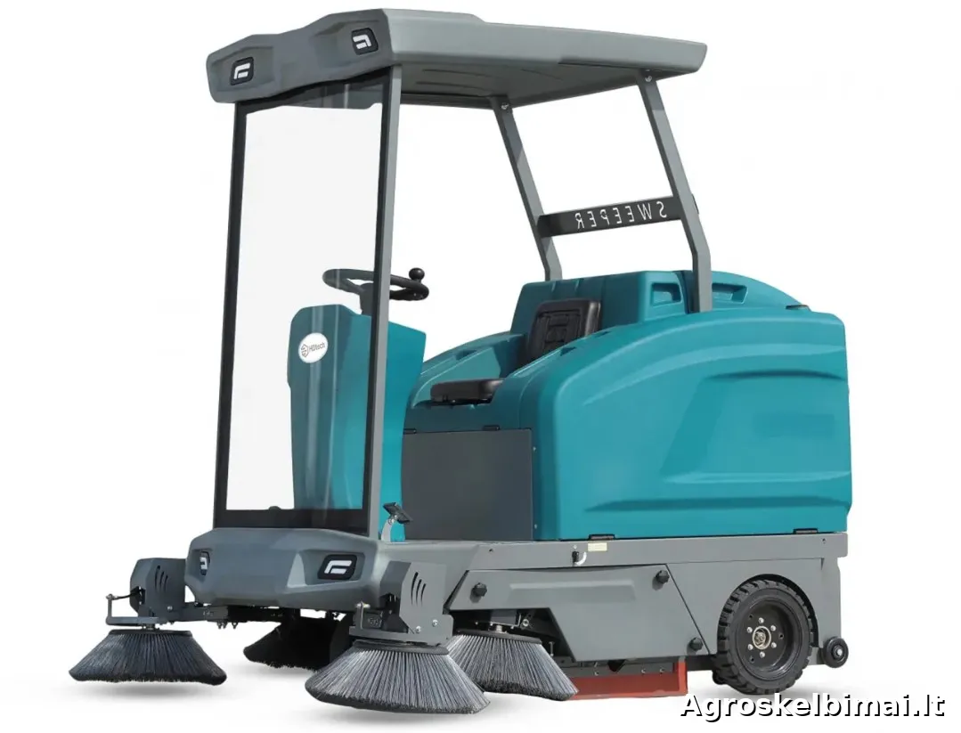 Grindų, aikštelių elektrinė savaeigė vakuuminė šlavimo mašina HDtech S1000