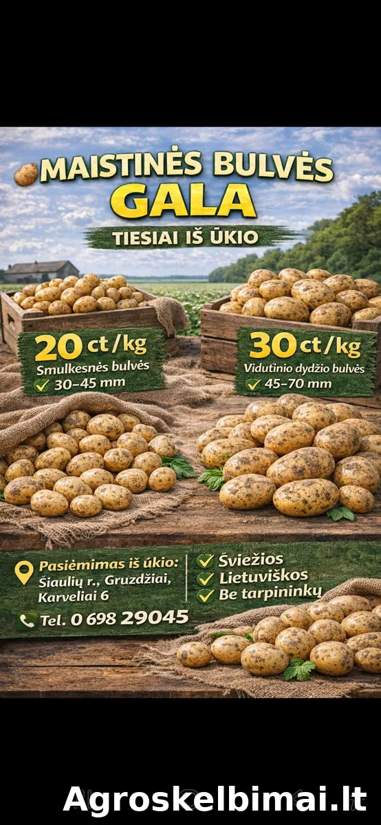 GALA maistinės bulvės – didmena - pagrindinė nuotrauka