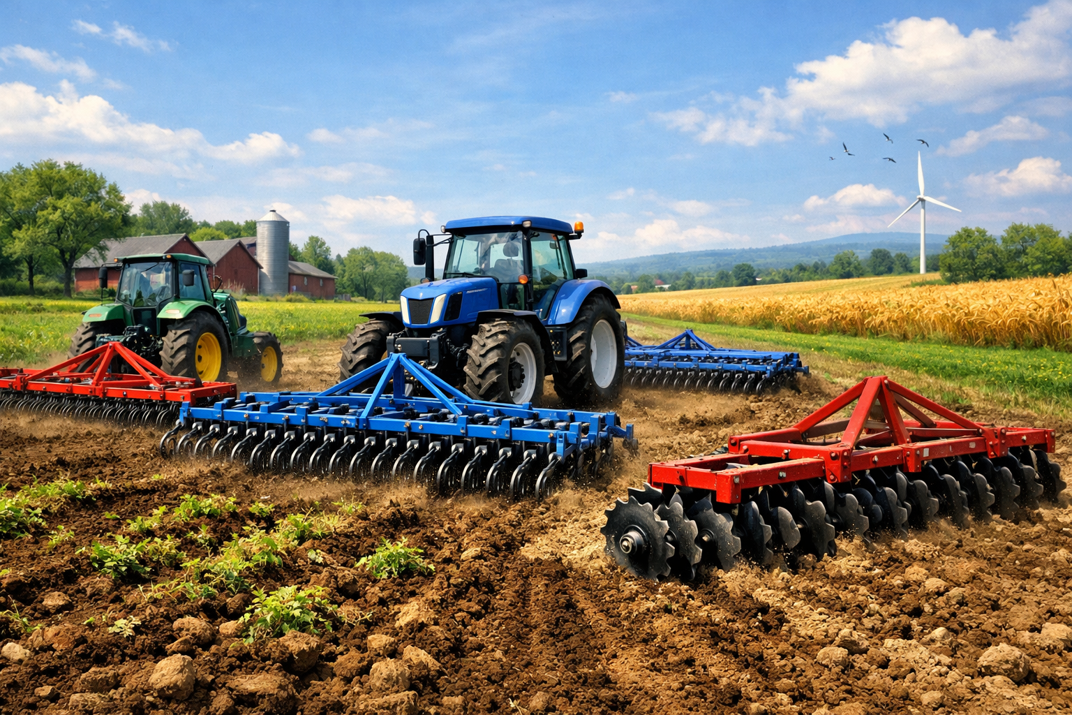 Akėčios dirvos purenimui – virbalinės ir spyruoklinės akėčios lauke