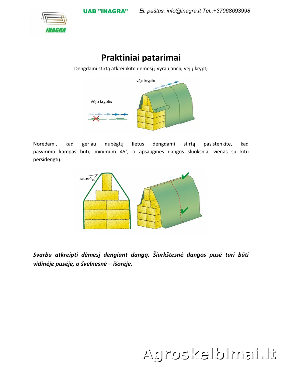 apsauginė danga šienui ir šiaudams, medienos skiedroms - nuotrauka 4