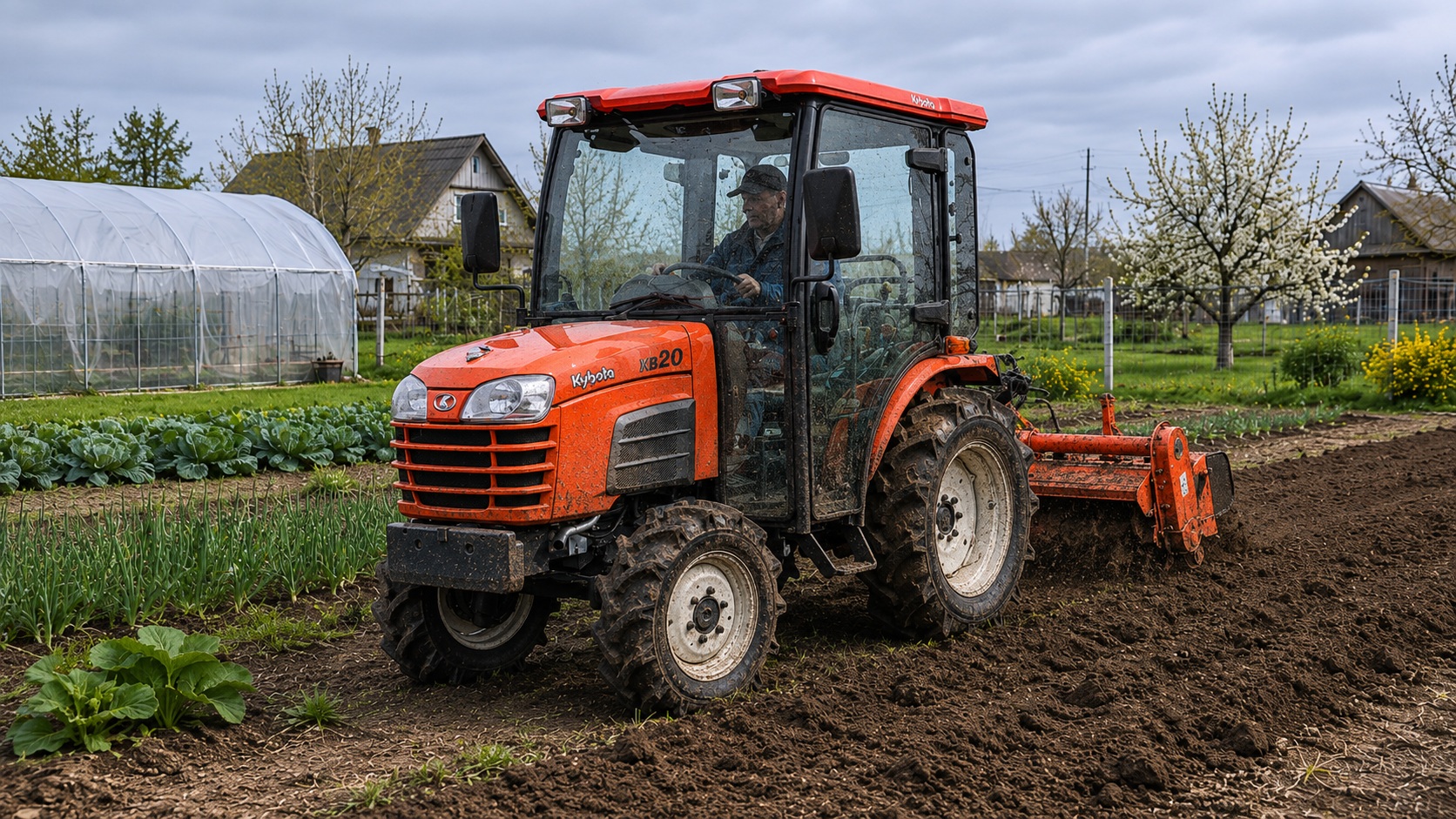 Kubota KB-20 mini traktorius: techninė apžvalga ūkiui