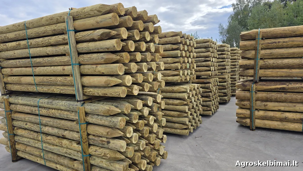 Mediniai impregnuoti kuolai – tiesiai iš gamintojo!   - Gyvulininkystė nuotrauka 2