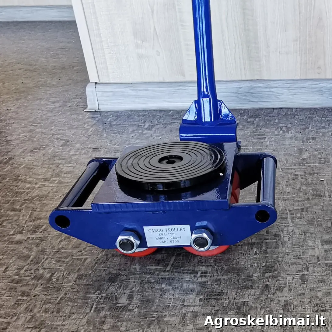 Nuomojami staklių transportavimo ratukai 6T–36T 