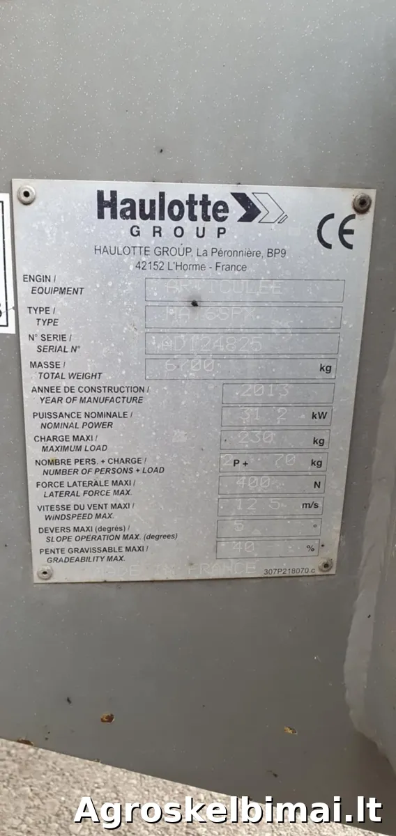 Parduodama alkūninis keltuvas Haulotte HA16SPX 4WD - Statybinė technika nuotrauka 7