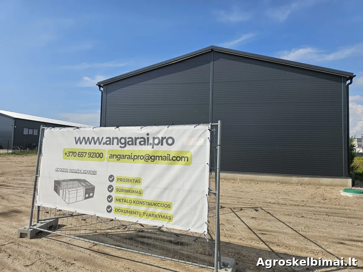 Parduodamas angaras 12x12 m (148m2)  - Nekilnojamasis turtas nuotrauka 3
