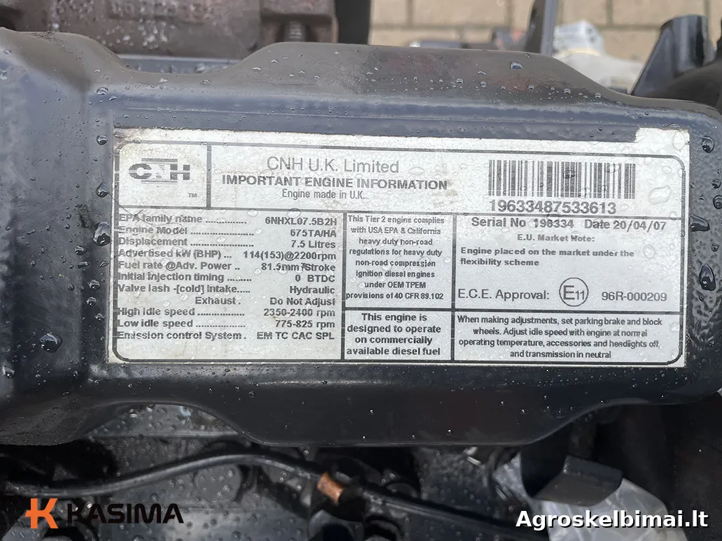 Parduodamas Case IH CNH 675TA/HA variklis - Traktoriai nuotrauka 6