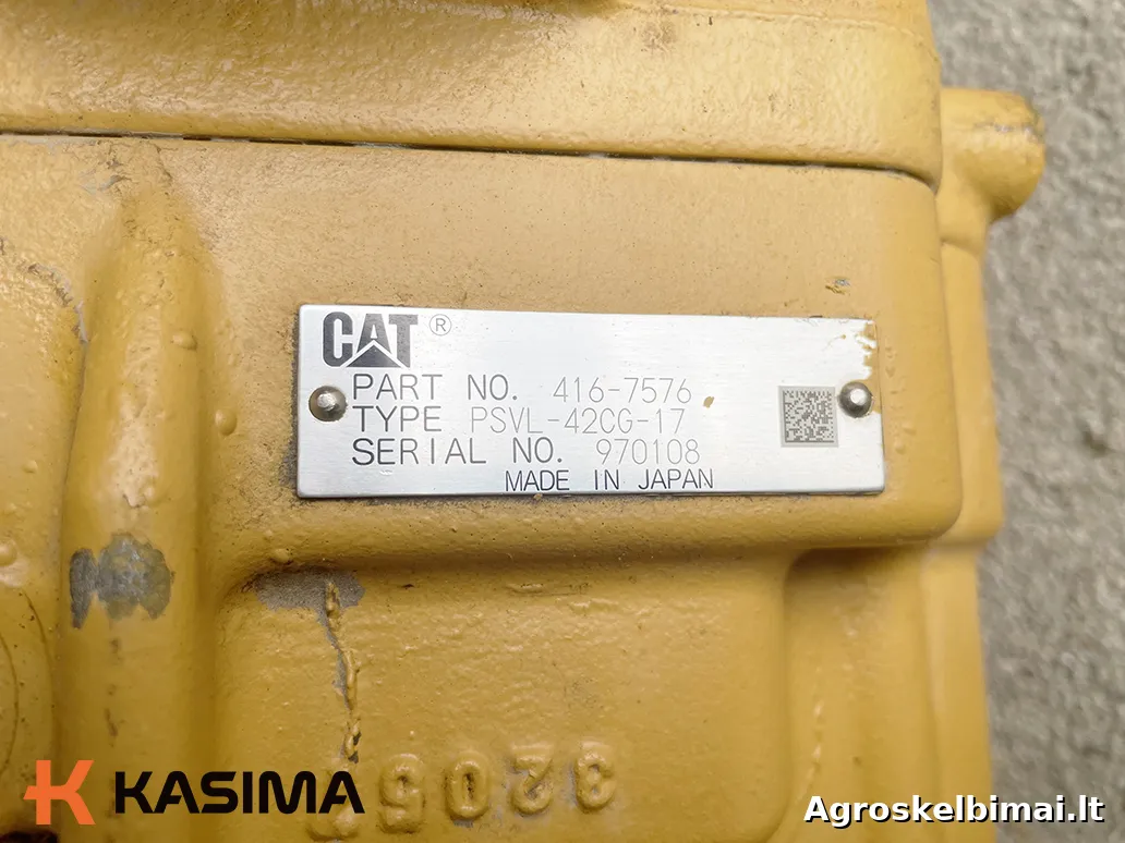 Parduodamas CAT 303E hidraulinis siurblys - Statybinė technika nuotrauka 6