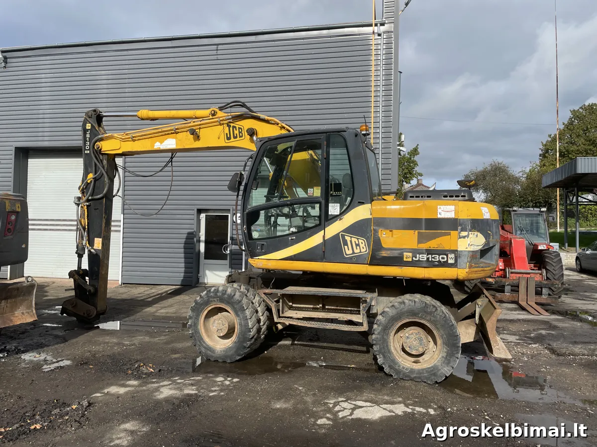 parduodamas dalimis ekskavatorius JCB JS130W (2007m) - Statybinė technika, Telšiai