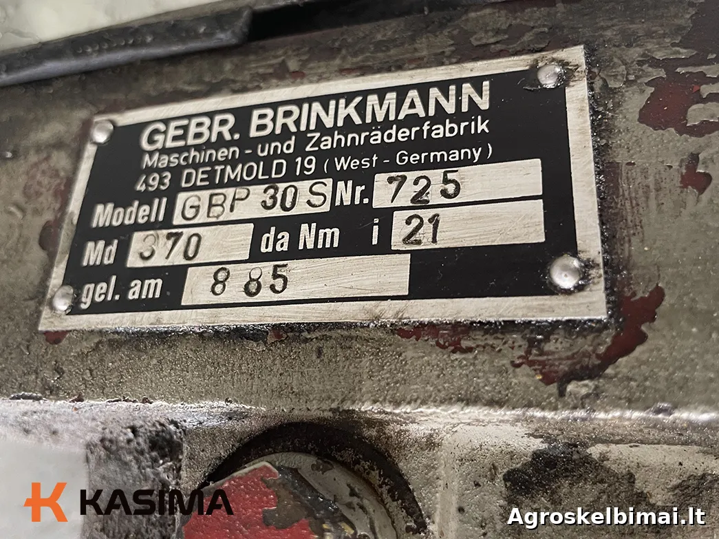 Parduodamas Gebr. Brinkmann hidraulinis reduktorius GBP30S - Statybinė technika nuotrauka 7