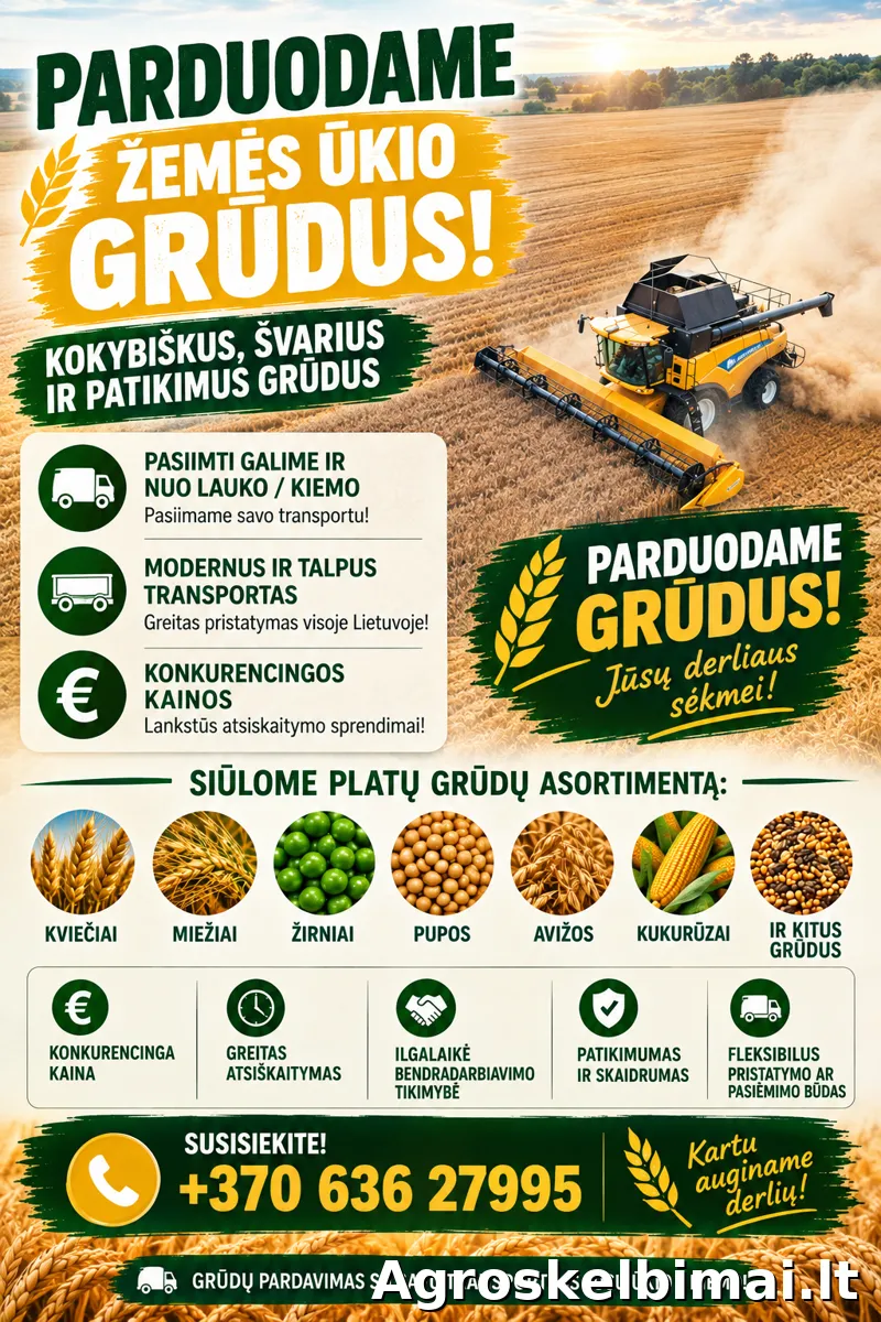 Parduodame grudus - Augalininkystė, Šilalė