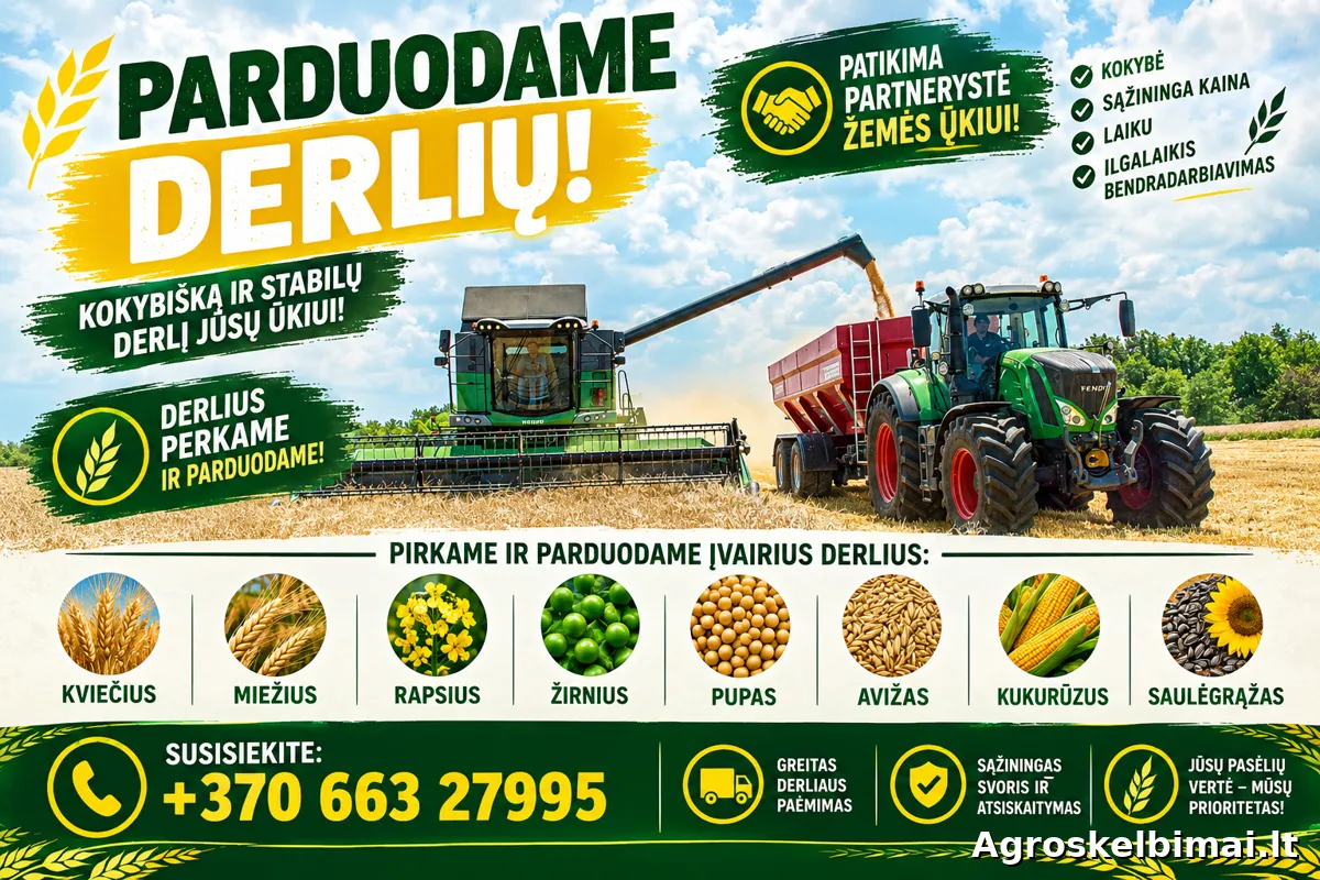 Parduodame grudus - Augalininkystė, Šilalė