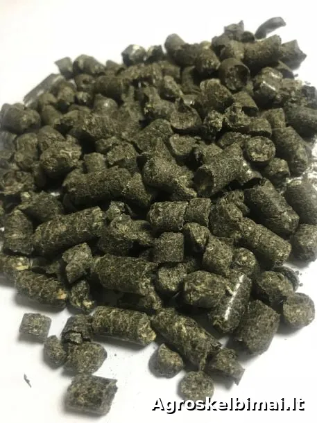 Saulėgrąžų lukštų granulės