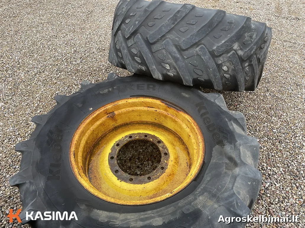 Parduodami John Deere 480/70 R28 priekiniai ratai - Traktoriai nuotrauka 2