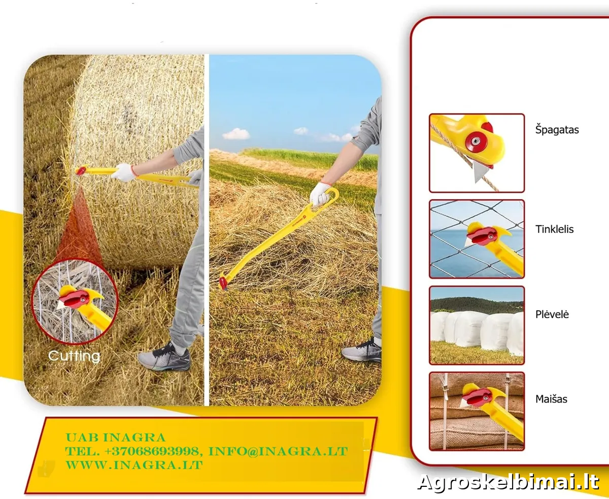 Peilis šienainio plėvelei ir tinkleliui nupjauti - pagrindinė nuotrauka