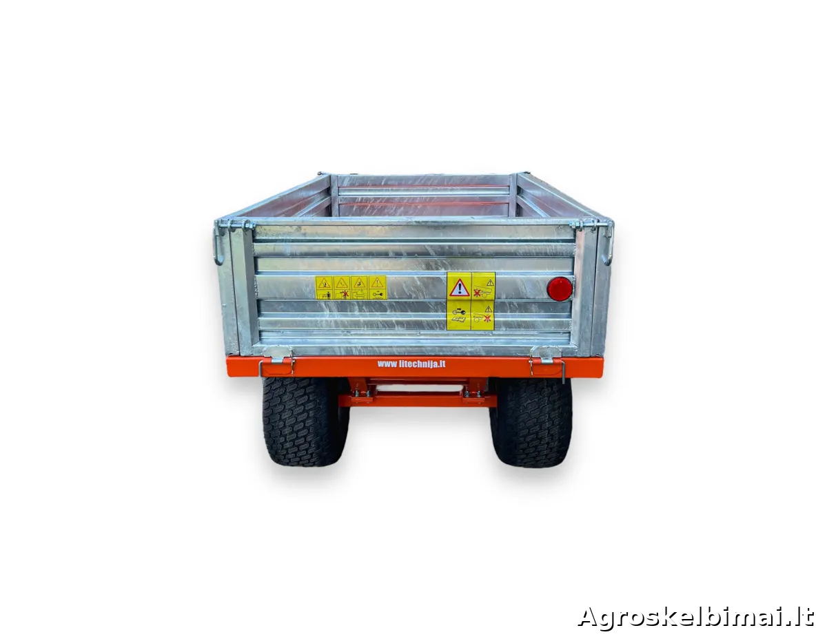 Puspriekabė "DKM AGRI T100" 1000kg - nuotrauka 5