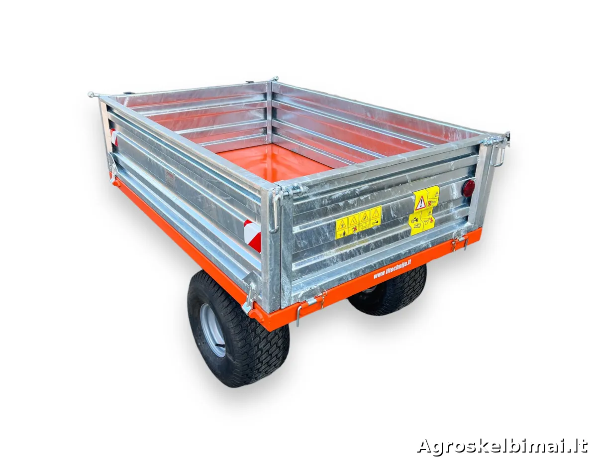 Puspriekabė "DKM AGRI T100" 1000kg - nuotrauka 6