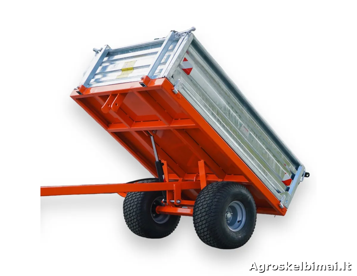 Puspriekabė "DKM AGRI T100" 1000kg - nuotrauka 7