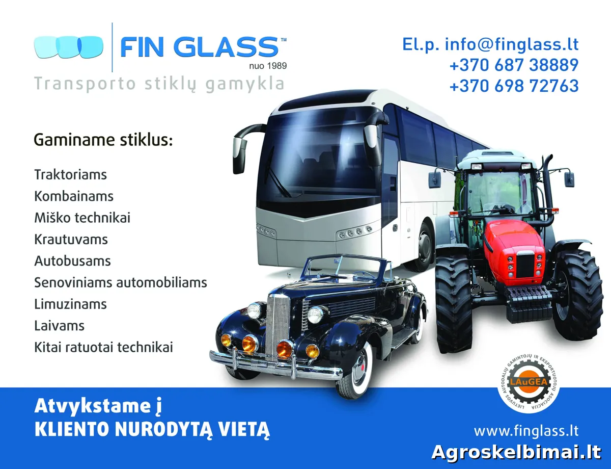 Stiklai žemės ūkio bei miško technikai - nuotrauka 2