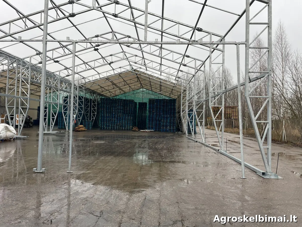 Tentiniai angarai metaliniai angarai žemės ūkiui  - Nekilnojamasis turtas nuotrauka 9