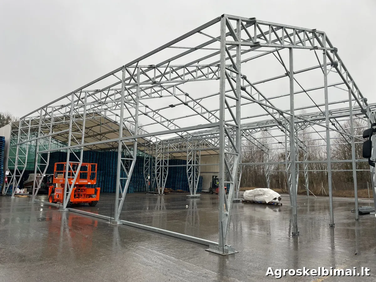 Tentiniai angarai metaliniai angarai žemės ūkiui  - Nekilnojamasis turtas nuotrauka 10