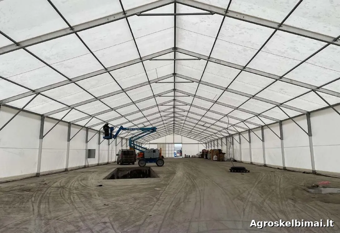 Tentinis angaras 20 x 20 x 7.7m - nuotrauka 3