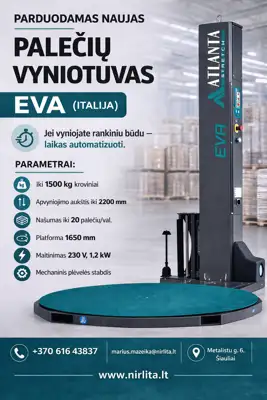 Palečių vyniotuvas EVA (Italija) - Sandėliavimo įranga