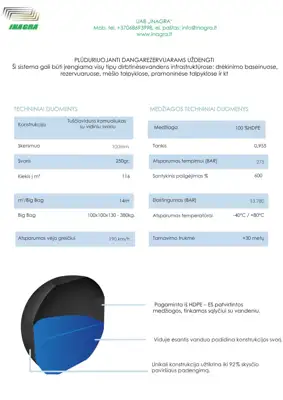 Plūduriuojanti danga rezervuarams uždengti - Gyvulininkystė