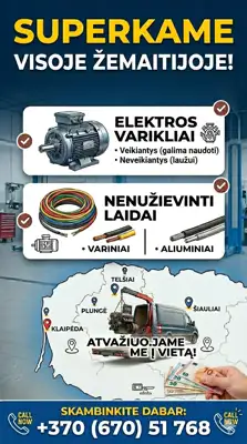 Superkame: elektros variklius, laidus - Paslaugos