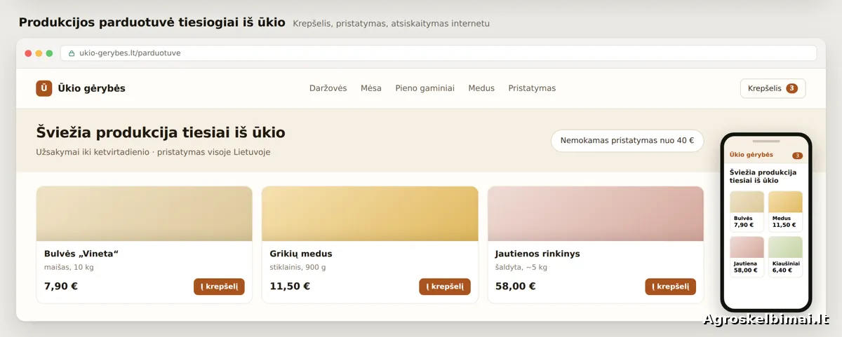Tinklalapių kūrimas žemės ūkio verslui - Paslaugos nuotrauka 2