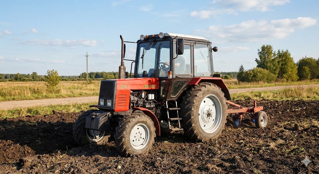 Traktoriaus Belarus 82.1 specifikacija ir techninė apžvalga