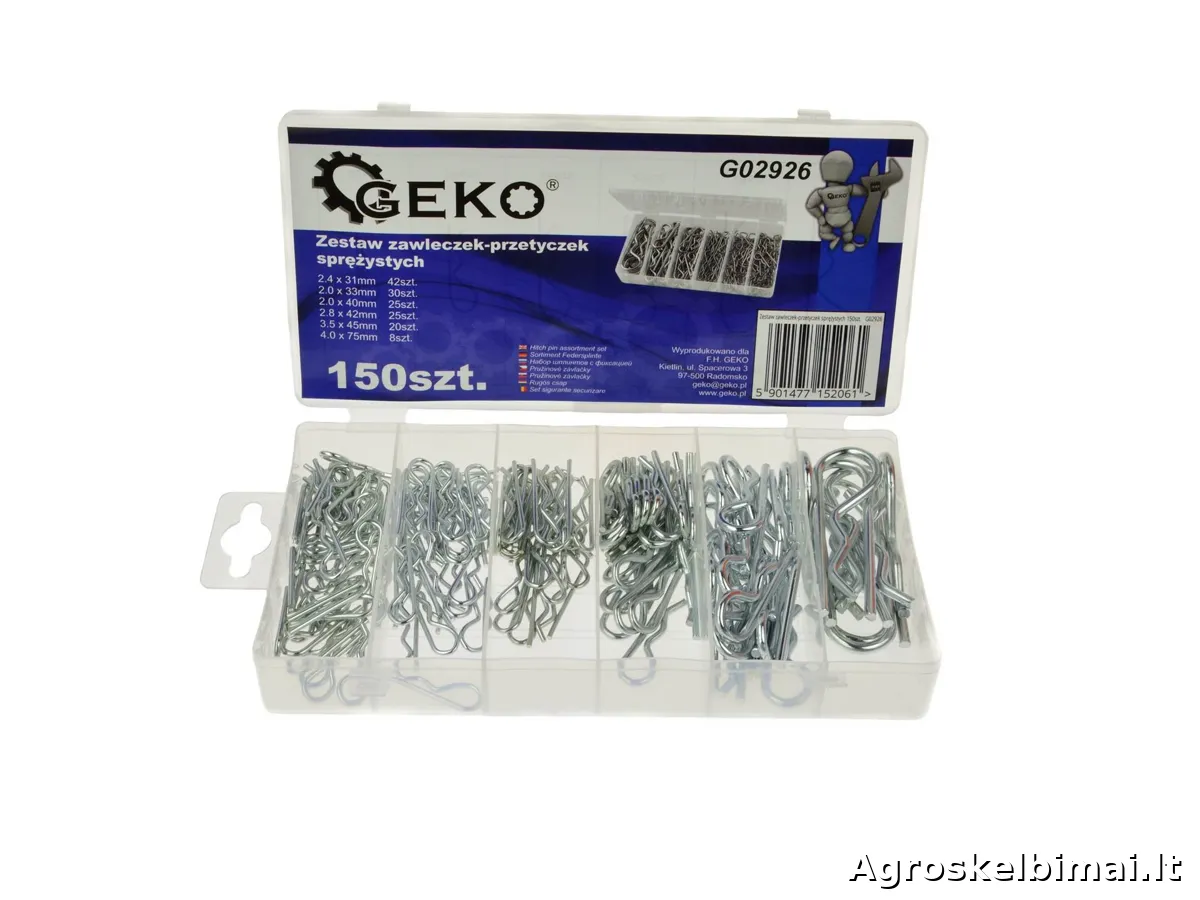 Tepimo taškai, užlenkiami kaiščiai, fiksatoriai, sąvaržos, užtraukėjai - pagrindinė nuotrauka