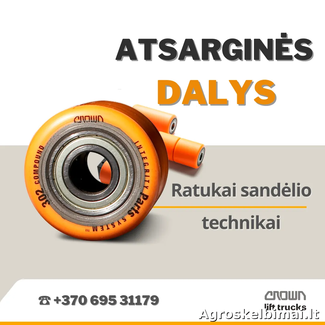 Varomieji ir atraminiai ratukai krautuvams ir krovos technikai - pagrindinė nuotrauka