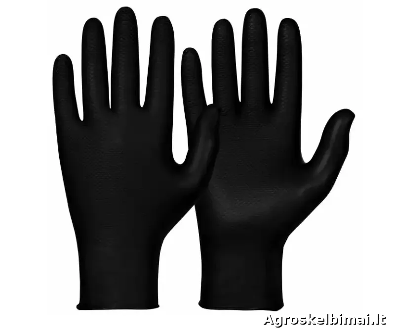 Vienkartinės nitrilinės pirštinės, odinės pirštinės - nuotrauka 4