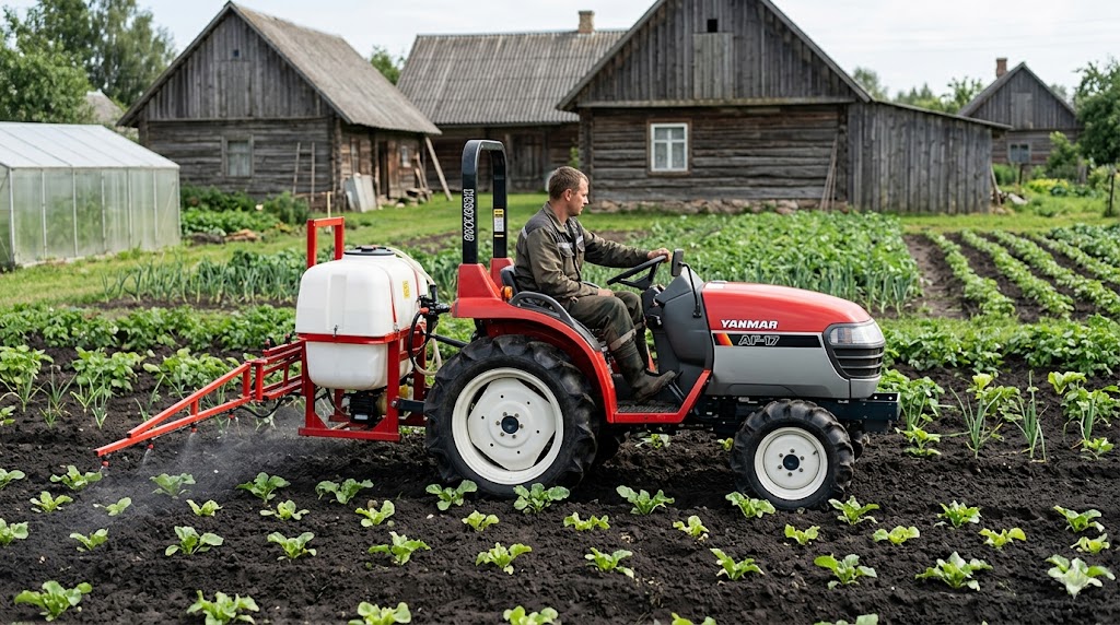Yanmar AF-17 mini traktorius: modernus kompaktiškas modelis