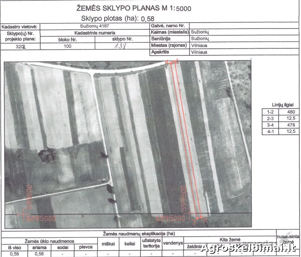 Žemės ūkio sklypas - Vilniaus r. sav., Sužionių k. - Nekilnojamasis turtas, Vilnius