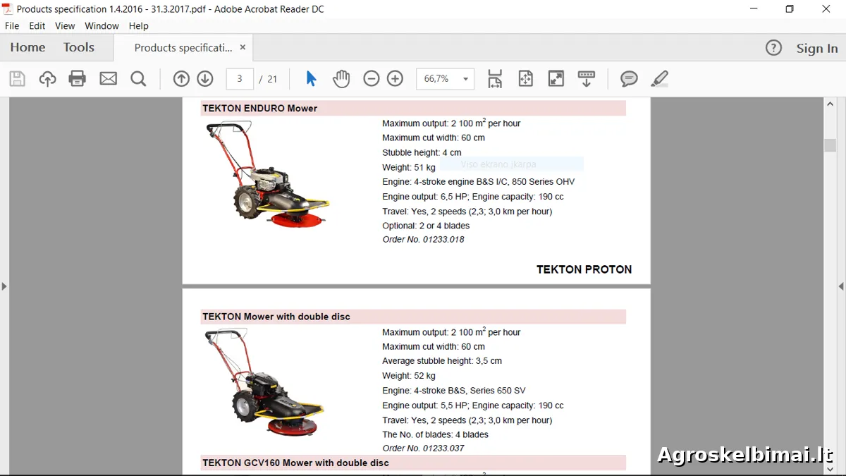 Žoliapjovės aukštai žolei, motoblokai, smulki komunalinė technika - Traktoriai nuotrauka 2