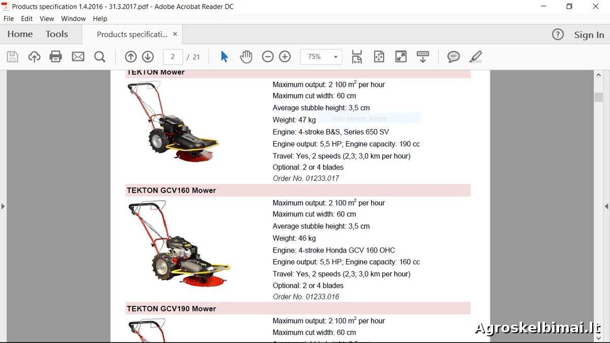 Žoliapjovės aukštai žolei, motoblokai, smulki komunalinė technika - Traktoriai nuotrauka 5